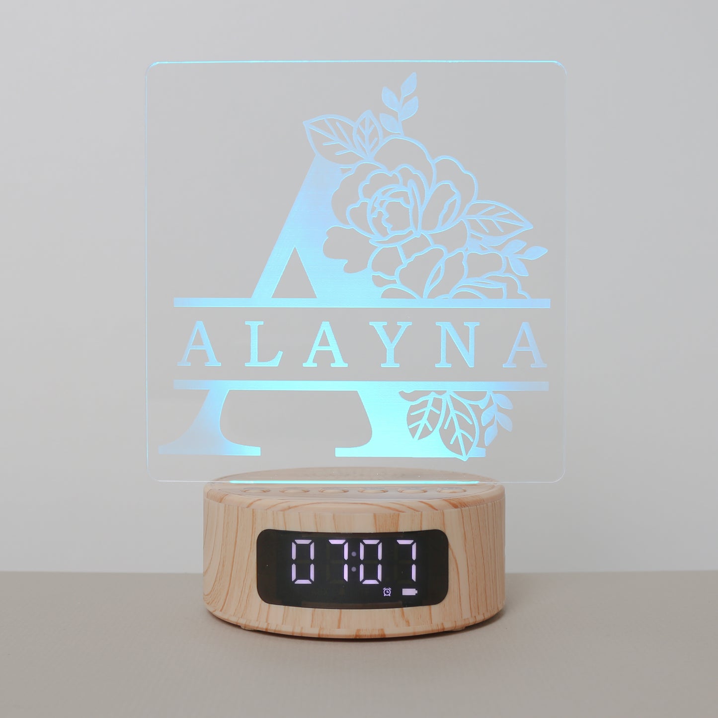 Split Flower Letter Square Names Lamp