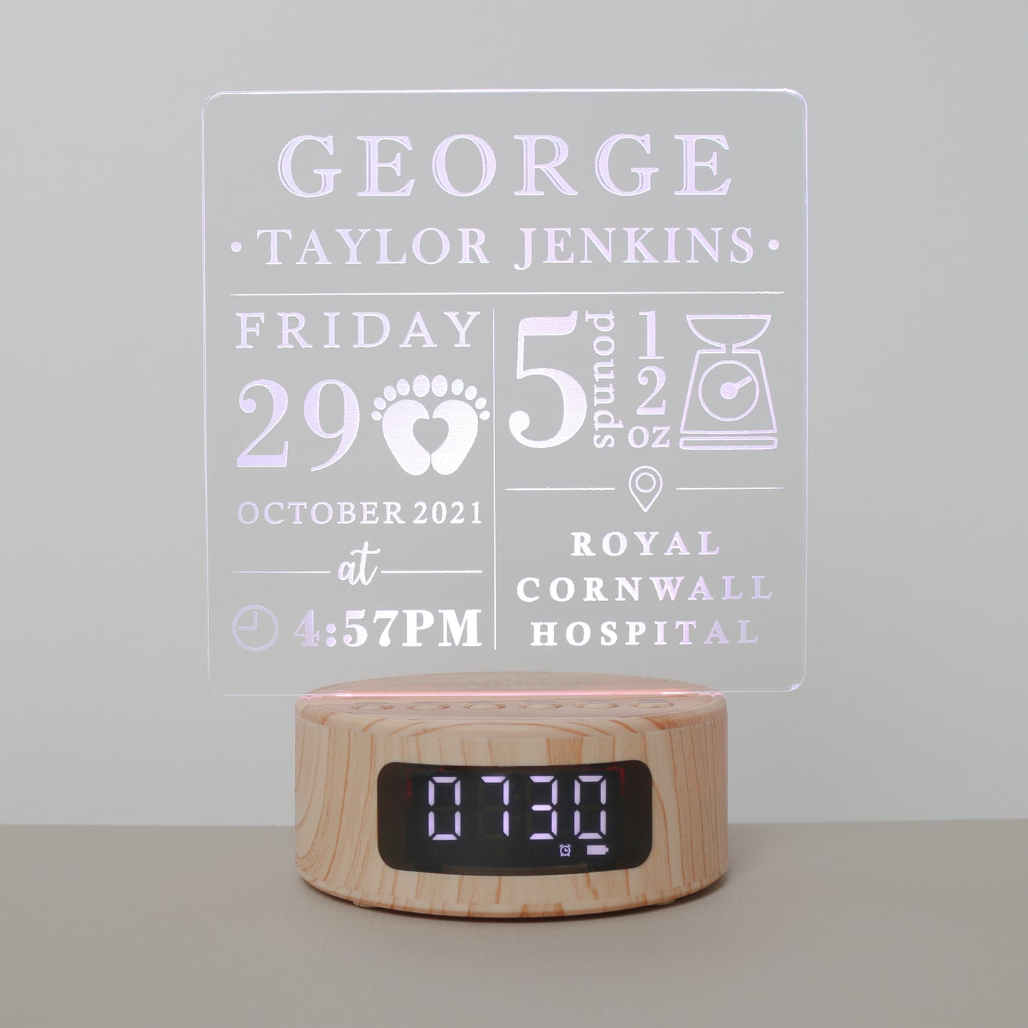 Birth Details Lamp