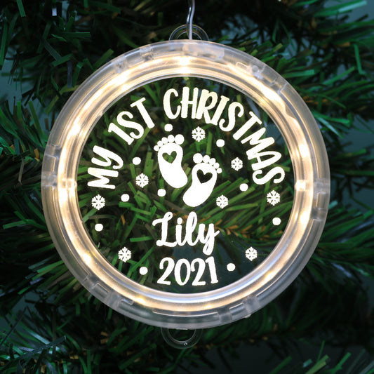 My First Christmas LED Bauble